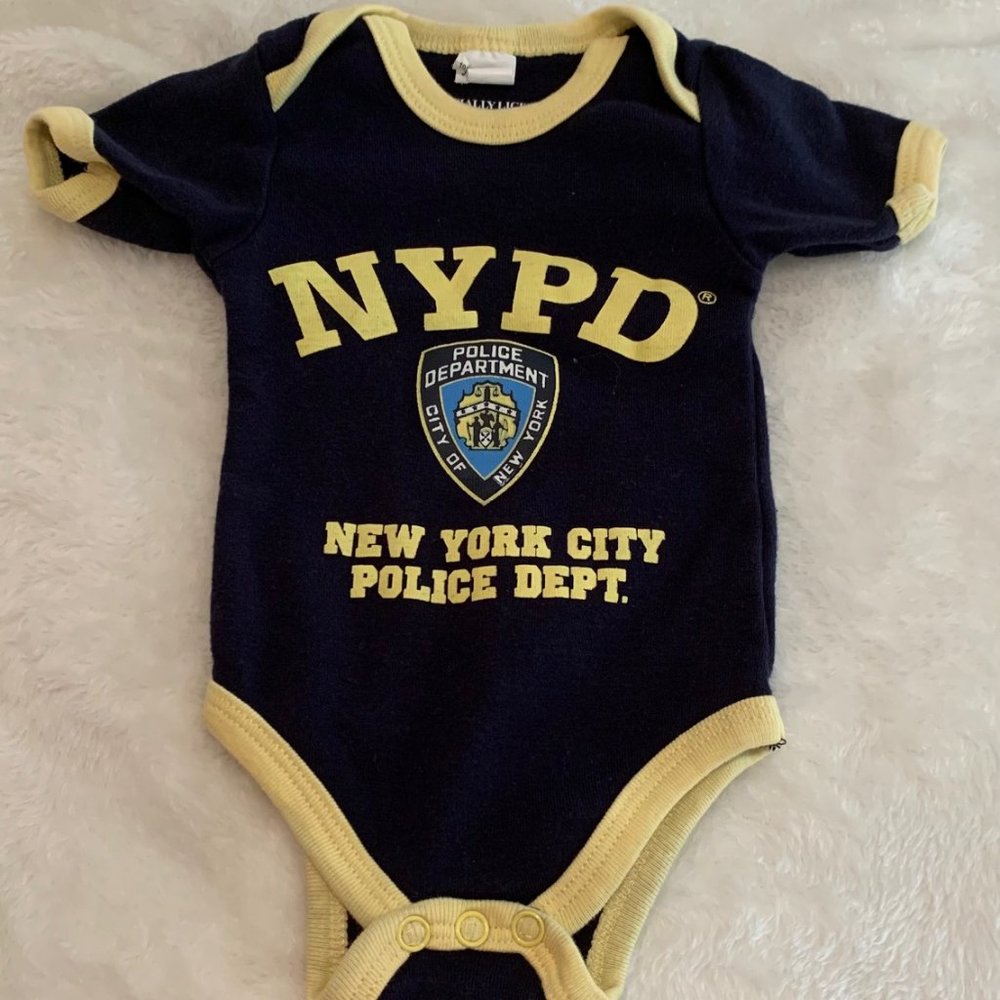 NYPD Officially Licensed Navy Short Sleeve Body Suit Size 0 - 6 Months